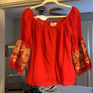 Off the shoulder Mexican top